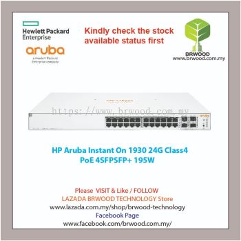 HP Aruba JL683A: Instant On 1930 24G Class 4 PoE 4SFP/SFP+ 195W SWITCH