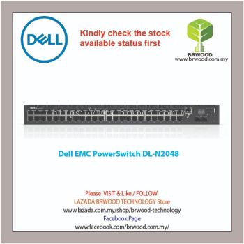 Dell EMC PowerSwitch N2048 48G c/w 2 SFP+ 10Gbps Switch