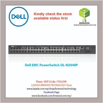 Dell EMC PowerSwitch N2048P 48G PoE+ c/w 2 SFP+ 10Gbps Switches