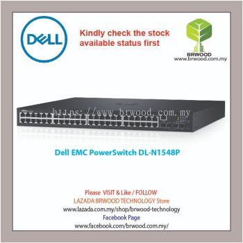 DELL EMC PowerSwitch N1548P 48G PoE+ c/w 4 10GbE SFP+ Switch