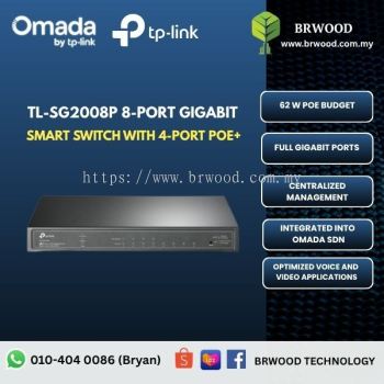 OMADA TP-LINK TL-SG2008P: JetStream 8-Port Gigabit Smart Switch With 4-Port PoE+