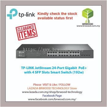 TP-LINK T1600G-28PS (TL-SG2424P): JetStream 24-Port Gigabit Smart PoE+ with 4 SFP Slots Switch