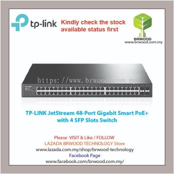 TP LINK T1600G-52PS(TL-SG2452P):JetStream 48-Port Gigabit Smart PoE+ with 4 SFP Slots Switch