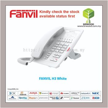 FANVIL H3 White : White Color Hotel IP Phone 