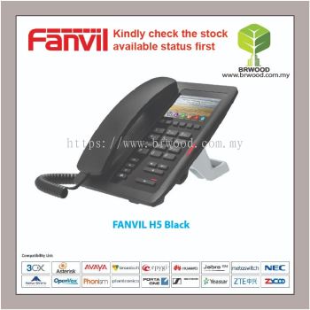 FANVIL H5 Black : Black Color Hotel IP Phone With Color Screen