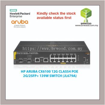 HP ARUBA JL679A : CX6100 12G CLASS4 POE 2G/2SFP+ 139W SWITCH