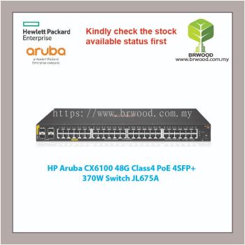 HP Aruba JL675A: CX6100 48G Class4 PoE 4SFP+ 370W SWITCH