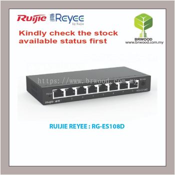 RUIJIE REYEE RG-ES108D: 8 PORT 10/100 Mbps METAL CASE UNMANAGED SWITCHES