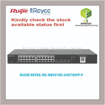 RUIJIE REYEE RG-NBS3100-24GT4SFP-P: 24GE POE+ C/W 4 SFP 370W POE GIGABIT CLOUD MANAGED SWITCHES
