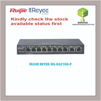 RUIJIE REYEE RG-EG210G-P: 10 GE PORT C/W 8 POE/POE+ WITH 70W GIGABIT CLOUD MANAGED ROUTER