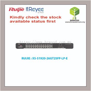 RUIJIE XS-S1920-26GT2SFP-LP-E: S1920 26-PORT GIGABIT C/W 2 SFP L2 SMART MANAGED POE SWITCH WITH 185W
