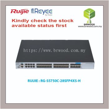 RUIJIE RG-S5750C-28SFP4XS-H: RG-S5750-H 28-PORT SFP L3 MANAGED SWITCH WITH SFP+