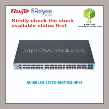 RUIJIE RG-S5750-48GT4XS-HP-H: RG-S5750-H 48-PORT GIGABIT POE+ L3 MANAGED SWITCH WITH SFP+