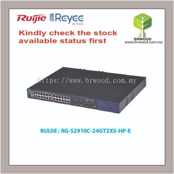 RUIJIE RG-S2910C-24GT2XS-HP-E: RG-S2910XS 24-PORT GIGABIT POE+ L2+ MANAGED SWITCH WITH SFP+ AND EXPANSION SLOT