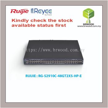 RUIJIE RG-S2910C-48GT2XS-HP-E: RG-S2910XS 24-PORT GIGABIT POE+ L2+ MANAGED SWITCH WITH SFP+ AND EXPANSION SLOT