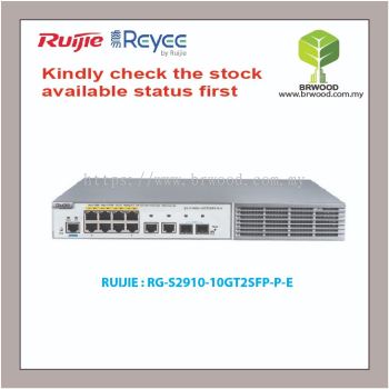 RUIJIE RG-S2910-10GT2SFP-P-E: RG-S2910XS 10-PORT GIGABIT POE+ L2+ MANAGED SWITCH WITH SFP+