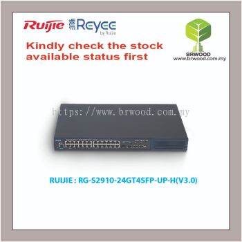 RUIJIE RG-S2910-24GT4SFP-UP-H(V3.0): RG-S2910 24-PORT GIGABIT L2+ MANAGED HPOE SWITCH WITH 4-SFP (370W)