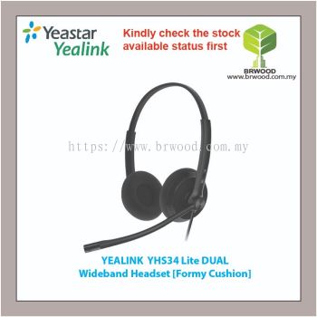 YEALINK YHS34 LITE DUAL WIDEBAND HEADSET [FORMY CUSHION] FOR YEALINK IP PHONE