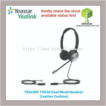 Yealink YHS36: DUAL WIRED HEADSET [Leather Cushion]