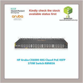 HP Aruba R8N85A: CX6000 48G Class 4 PoE C/W 4 SFP 370W Switch 