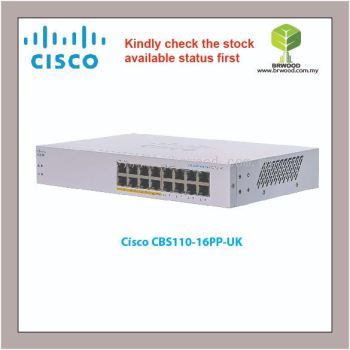 Cisco CBS110-16PP-UK : CBS110 Unmanaged 16-port GE, Partial PoE Unmanaged Switches