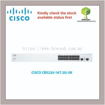 CISCO CBS220-16T-2G-UK : Cisco Business 220 16-port GE  2x1G SFP Smart Switches