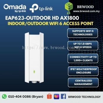 OMADA TP-LINK EAP623-OUTDOOR HD: AX1800 Indoor/Outdoor Wi-Fi 6 Access Point