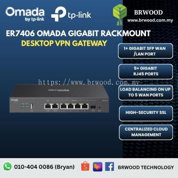 OMADA TP-LINK ER7406: Gigabit Rackmount Desktop VPN Gateway