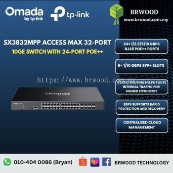 OMADA TP-LIINK SX3832MPP: Access Max 32-Port 10GE Switch with 24-Port PoE++