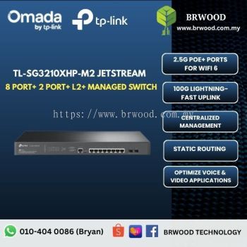 OMADA TP-LINK SG3218XP-M2: JetStream 8-Port 2.5GBASE-T and 2-Port 10GE SFP+ L2+ Managed Switch with 8-Port PoE+