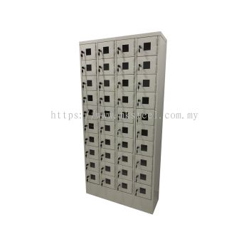 40 COMPARTMENT PHONE LOCKER WITH ACRYLIC DOOR 