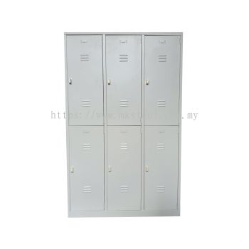 6 COMPARTMENT LOCKER - PAD LOCK