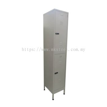 2 COMPARTMENT LOCKER WITH 6''H SIDE LEG