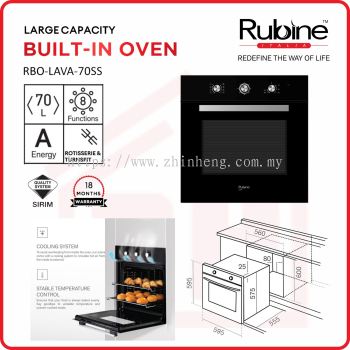 RUBINE Built In Oven RBO-LAVA-70SS