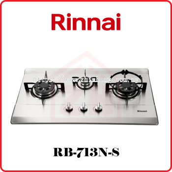 RINNAI 3-Burner Built-in Gas Hob (Stainless Steel) RB-713N-S