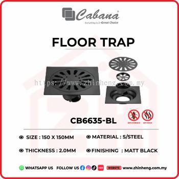 CABANA Floor Trap CB6635-BL