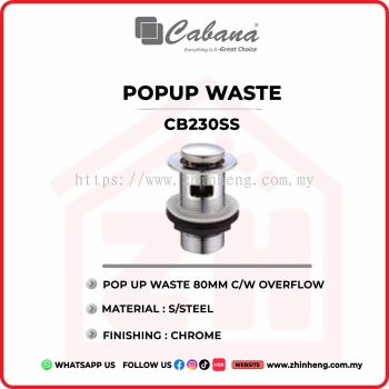 CABANA Pop Up Waste 80mm CB230SS