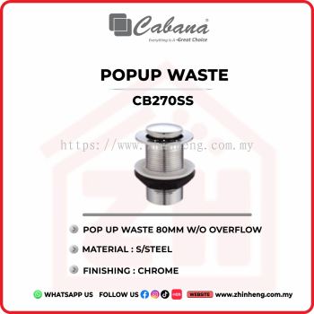 CABANA Pop Up Waste 80mm CB270SS