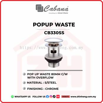 CABANA Pop Up Waste 80mm CB330SS