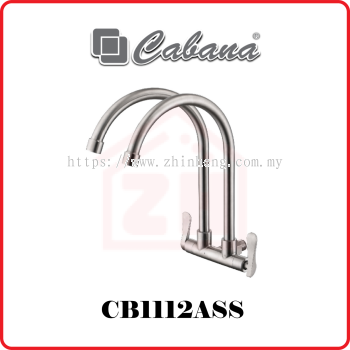 CABANA Wall Mounted Kitchen Tap (Double) CB1112ASS