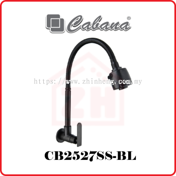 CABANA Wall Mounted Kitchen Tap CB2527SS-BL