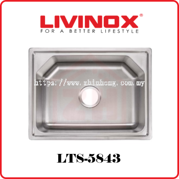 LIVINOX Single Bowl Stainless Steel Sink LTS-5843