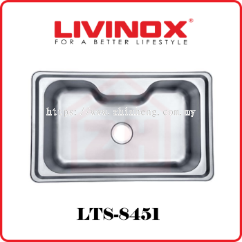 LIVINOX Single Bowl Stainless Steel Sink LTS-8451