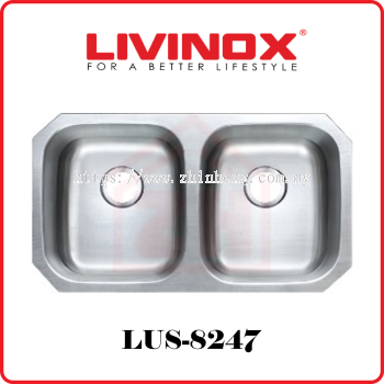 LIVINOX 2 Bowls Stainless Steel Sink LUS-8247