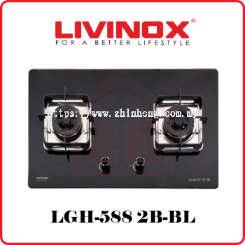 LIVINOX 2 Burner Gas Hob LGH-588 2B-BL