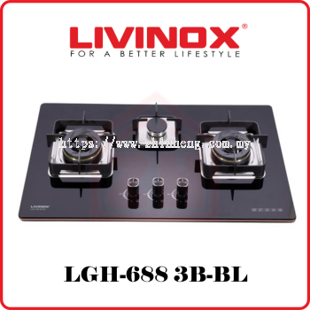 LIVINOX 3 Burner Gas Hob LGH-688 3B-BL