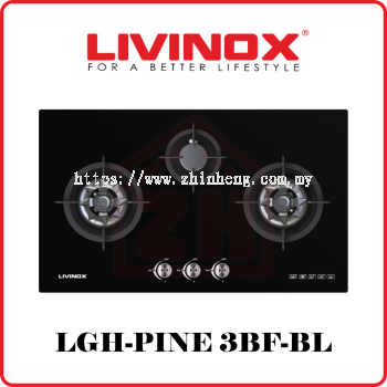 LIVINOX 3 Burner Gas Hob LGH-PINE 3BF-BL