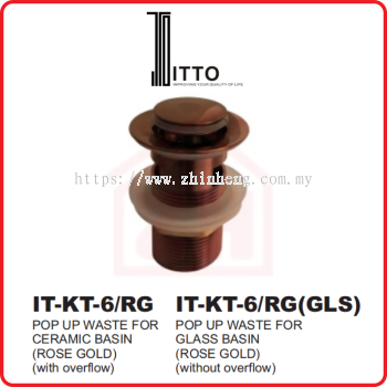 ITTO Pop Up Waste IT-KT-6/RG(GLS)