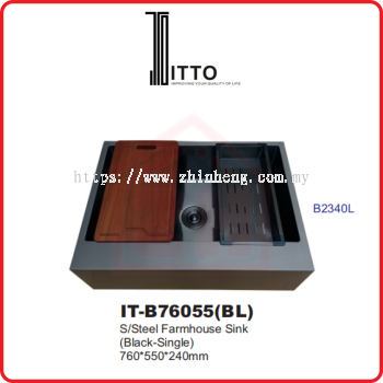 ITTO Single S/Steel Farmhouse Sink IT-B76055(BL)