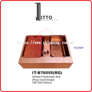 ITTO Single S/Steel Farmhouse Sink IT-B76055(RG)